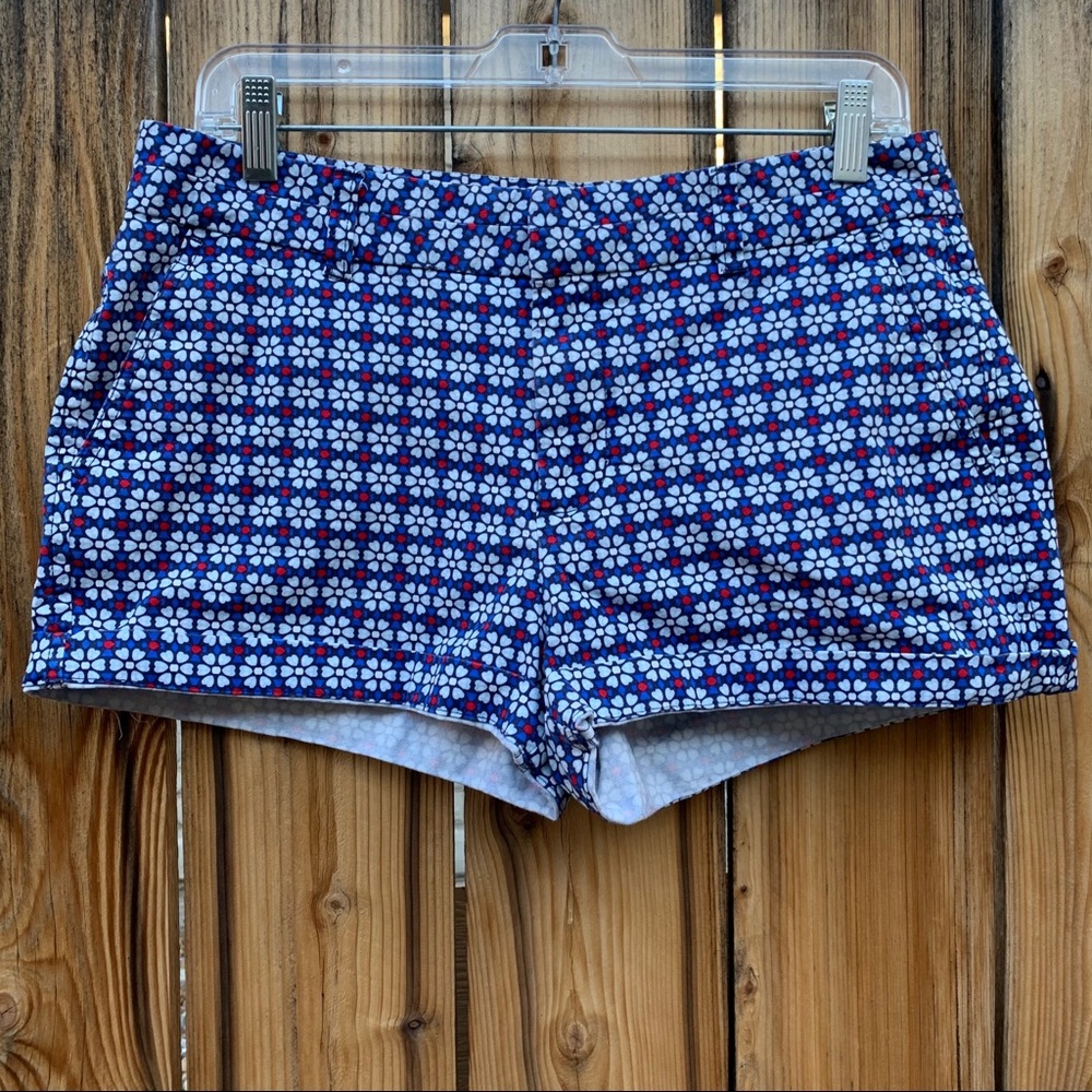 Gap Red White And Blue Floral Cotton Shorts | 6